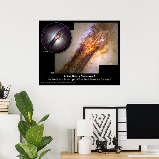 Centaurus A Galaxy Hubble Telescope Poster (Heimbüro)