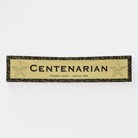 "CENTENARIAN" 100. BANNER (Horizontal)