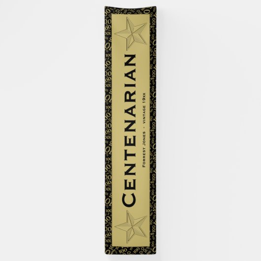 "CENTENARIAN" 100. BANNER (Vertikal)