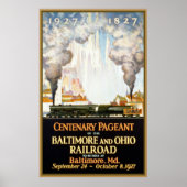 Centenary Pageant Baltimore und Ohio Bahn Poster (Vorne)