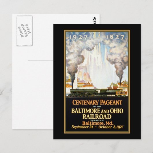 Centenary Pageant Baltimore und Ohio Postkarte (Vorne/Hinten)