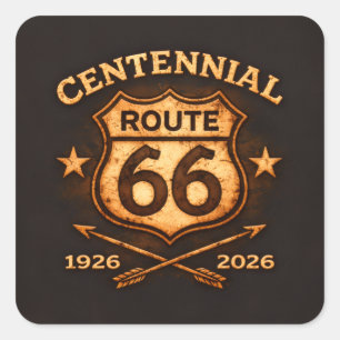 Centennial American Highway Sammler-Aufkleber Quadratischer Aufkleber