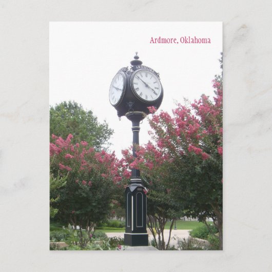 Centennial Clock in Ardmore, Oklahoma Postkarte (Vorderseite)