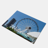 Centennial Ferris Wheel Willkommen Doormat Fußmatte (Schrägansicht)