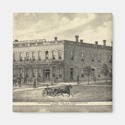 Centennial Hotel, Tecumseh und Neb, Nebraska Magnet (Vorne)