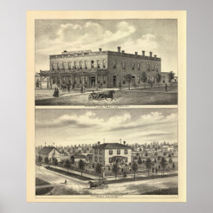 Centennial Hotel, Tecumseh und Neb, Nebraska Poster