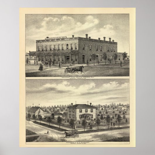 Centennial Hotel, Tecumseh und Neb, Nebraska Poster (Vorne)