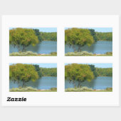 Centennial Lake in Ellicott City Maryland Rechteckiger Aufkleber (Blatt)