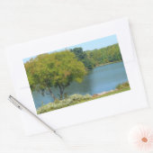 Centennial Lake in Ellicott City Maryland Rechteckiger Aufkleber (Umschlag)