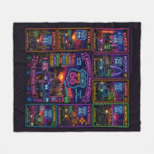 Centennial Mother Road Neon Stempel Fleecedecke (Vorderseite (Horizontal))