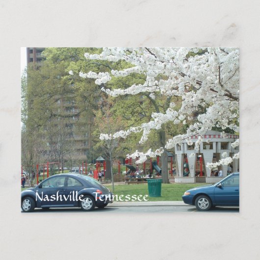 Centennial Park im Frühling Postkarte (Vorderseite)