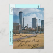 Centennial Park und Downtown Atlanta Postkarte (Vorne/Hinten)