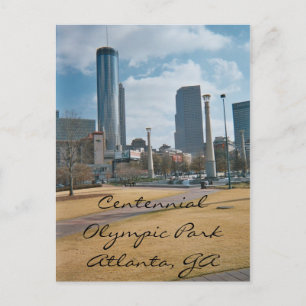 Centennial Park und Downtown Atlanta Postkarte