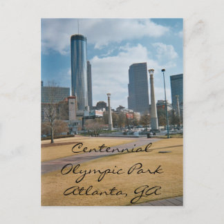 Centennial Park und Downtown Atlanta Postkarte