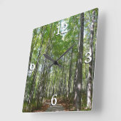 Centennial Wald Path II Ellicott City Maryland Quadratische Wanduhr (Winkel)