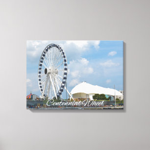 Centennial Wheel under Cloudy Skies Leinwand Art