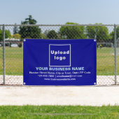Center Aligned Business Brand on Blue Rectangle Banner (Insitu)