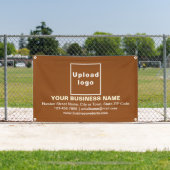 Center Aligned Business Brand on Brown Rectangle Banner (Insitu)