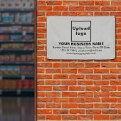 Center Aligned Business Brand on Gray Rectangle Banner