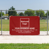 Center Aligned Business Brand on Red Rectangle Banner (Insitu)