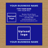 Center Aligned Style Blue Business Card Visitenkarte