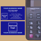 Center Aligned Style Blue Business Card Visitenkarte