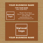 Center Aligned Style Brown Business Card Visitenkarte