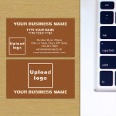 Center Aligned Style Brown Business Card Visitenkarte