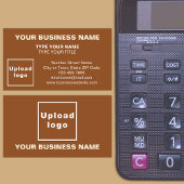 Center Aligned Style Brown Business Card Visitenkarte