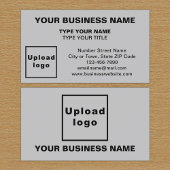Center Aligned Style Gray Business Card Visitenkarte