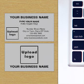 Center Aligned Style Gray Business Card Visitenkarte