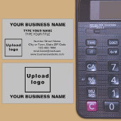 Center Aligned Style Gray Business Card Visitenkarte