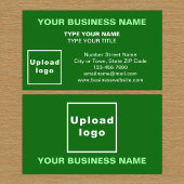 Center Aligned Style Green Business Card Visitenkarte