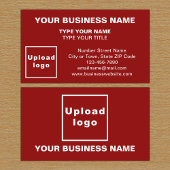 Center Aligned Style Red Business Card Visitenkarte