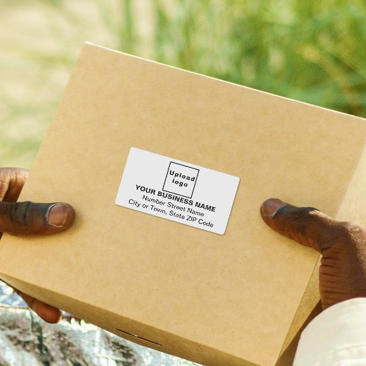 Center Alignment Business White Shipping Label