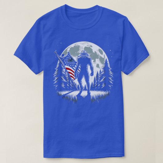 Center American Flag Full Moon Player 2 T-Shirt (Design vorne)