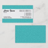 Center Band 018 - Cyan Blue Embossed Texture Visitenkarte (Vorne/Hinten)