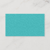Center Band 018 - Cyan Blue Embossed Texture Visitenkarte (Rückseite)