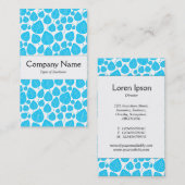 Center Band - Blätter - Sky Blue on White Visitenkarte (Vorne/Hinten)