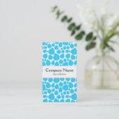 Center Band - Blätter - Sky Blue on White Visitenkarte (Stehend Vorderseite)