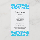 Center Band - Blätter - Sky Blue on White Visitenkarte (Rückseite)