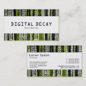 Center Band - Digital Decode - Mars Green Visitenkarte (Vorne/Hinten)