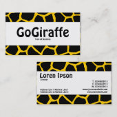 Center Band - GoGiraffe - Amber FFCC00 Visitenkarte (Vorne/Hinten)