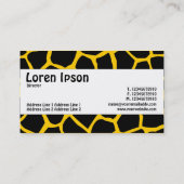 Center Band - GoGiraffe - Amber FFCC00 Visitenkarte (Rückseite)