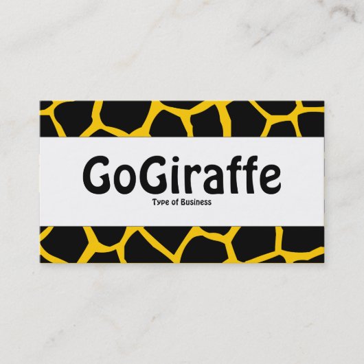 Center Band - GoGiraffe - Amber FFCC00 Visitenkarte (Vorderseite)