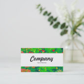 Center Band - Psychedelic Blume Bed Visitenkarte (Stehend Vorderseite)