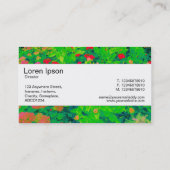 Center Band - Psychedelic Blume Bed Visitenkarte (Rückseite)