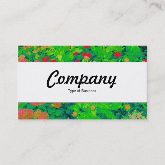 Center Band - Psychedelic Blume Bed Visitenkarte (Vorderseite)