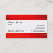 Center Band - Script - Hot Red Visitenkarte (Rückseite)