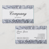 Center Band (umgeben) - Script - Snowy Branches Visitenkarte (Vorne/Hinten)